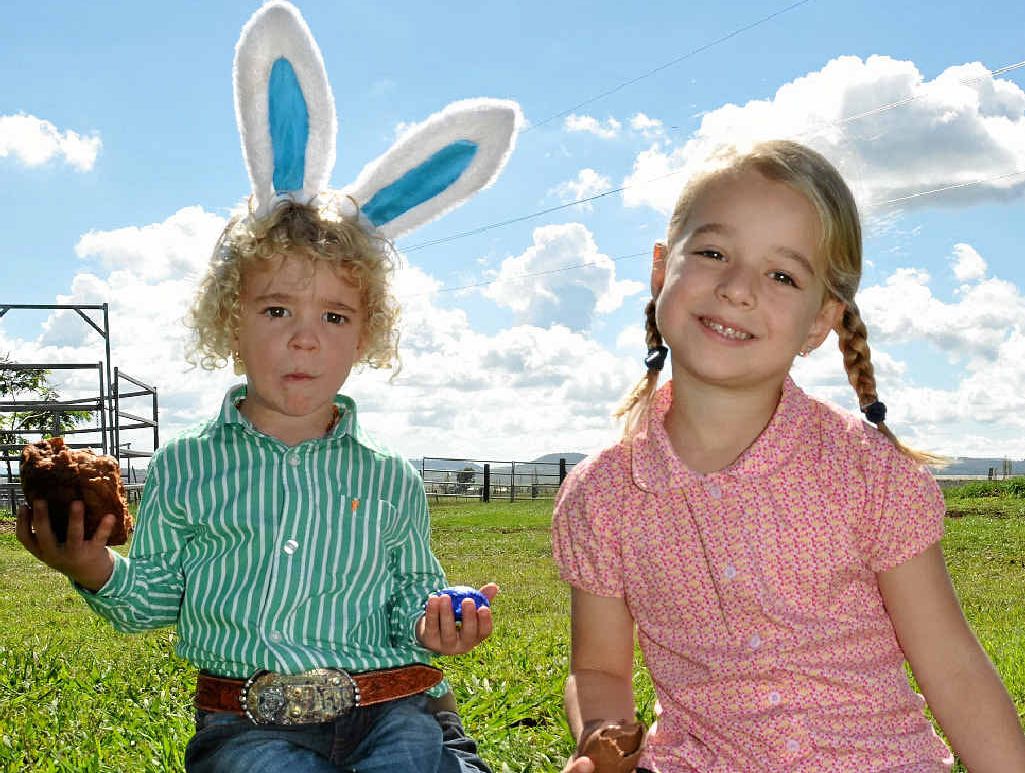 READY FOR THE EASTER BUNNY: Billy (3) and McKinley (5) Keogh can’t wait for tomorrow morning. READY FOR THE EASTER BUNNY: Billy (3) and McKinley (5) Keogh can’t wait for tomorrow morning.